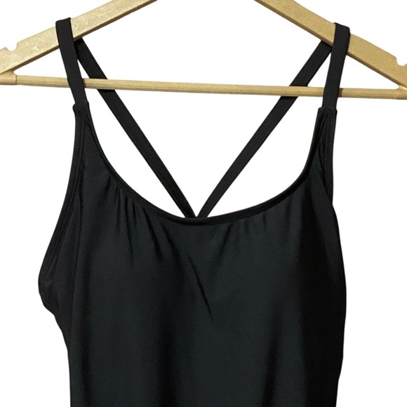 Hurley Swimsuit S Black Cross Back One Piece Beach Pool Vacation NWT - Picture 4 of 11